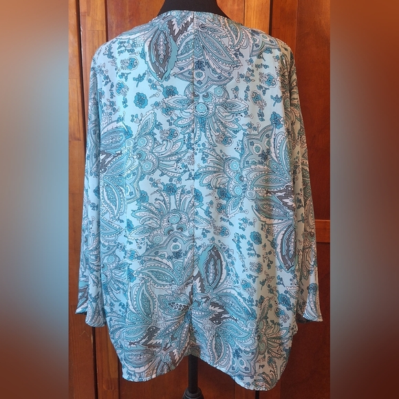 CROFT & BARROW cardigan/kimono with attached tank top Size XL - Picture 4 of 8